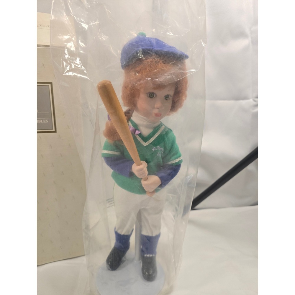 Avon Tender Memories Batter Up Porcelain Vinyl Doll Kathy Jeffers Baseball #776